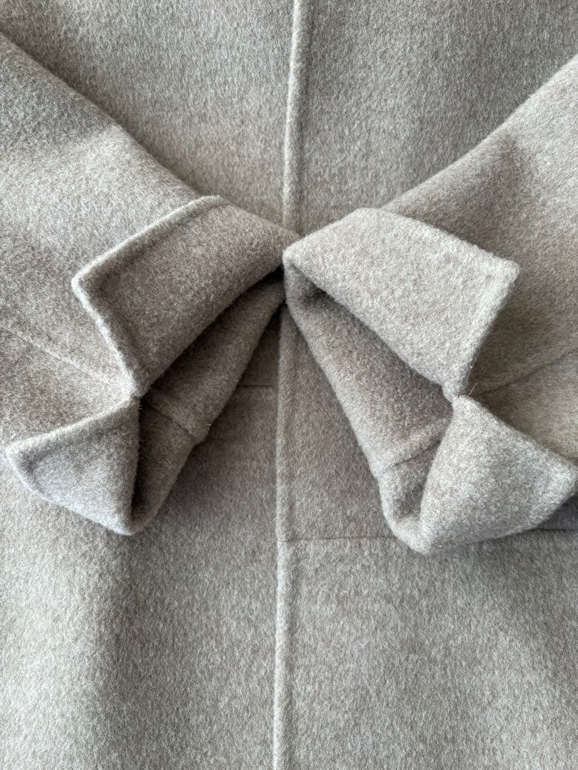 ★ドゥーズィエムクラス victorianウールリバーコート ベージュ 36