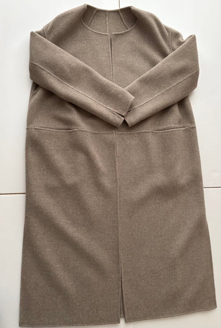 ★ドゥーズィエムクラス victorianウールリバーコート ベージュ 36
