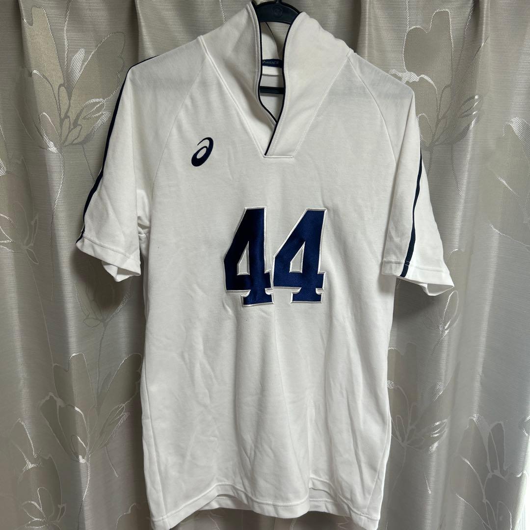 国士舘大学 44番 シャツ ASICS ホワイト