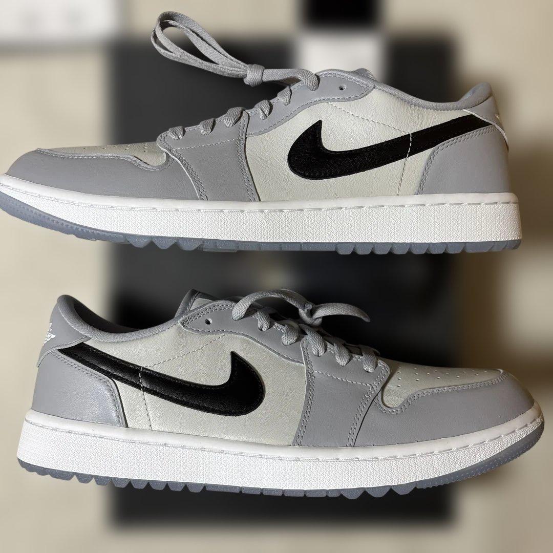 ナイキ エアジョーダン1 ロー ゴルフ ウルフグレー フォトンダスト 29.5㌢