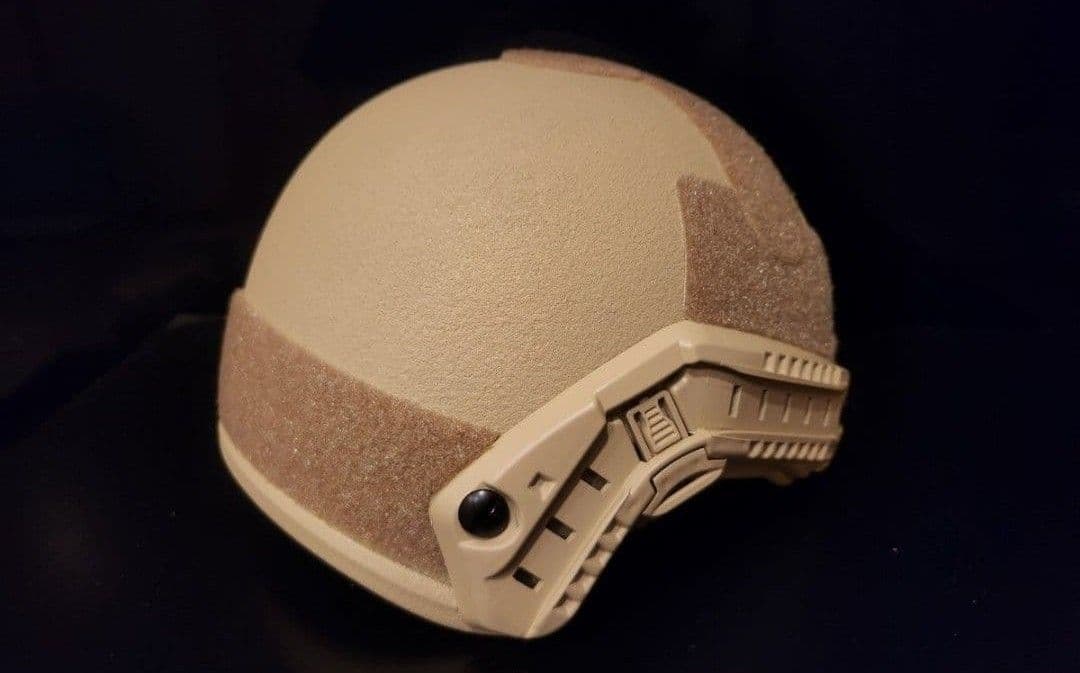 NIJ ⅢA(レベル3a)実物防弾ヘルメット サイズ:55㎝～62㎝、TAN