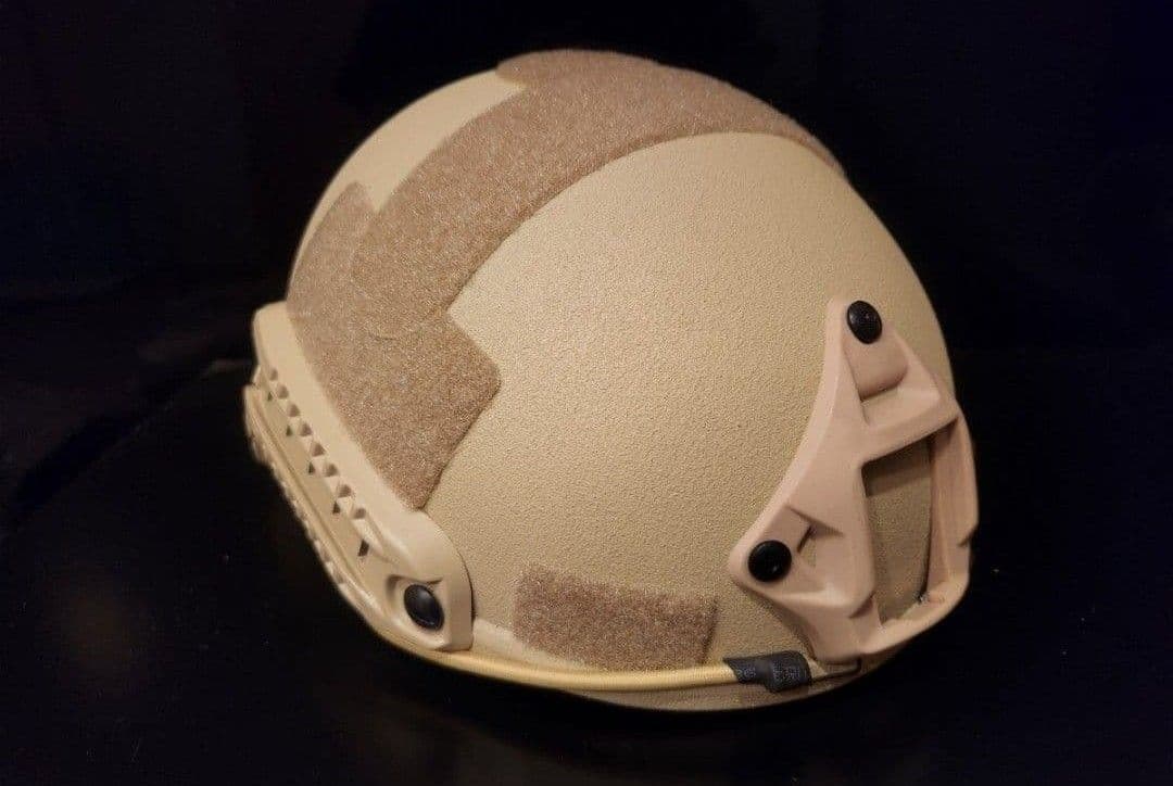 NIJ ⅢA(レベル3a)実物防弾ヘルメット サイズ:55㎝～62㎝、TAN