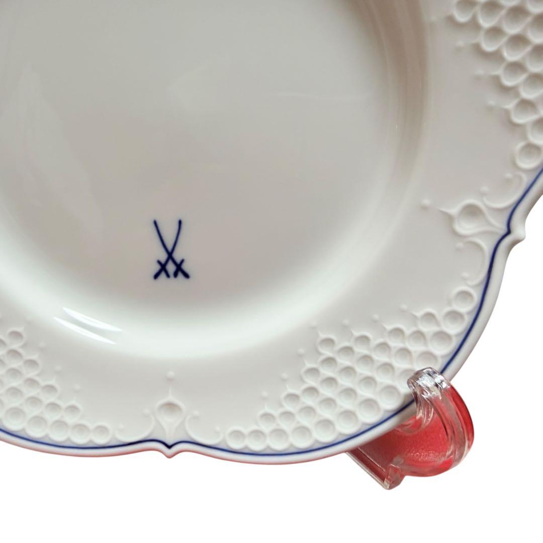 未使用　マイセン　2000年イヤープレート　ホワイトレリーフ