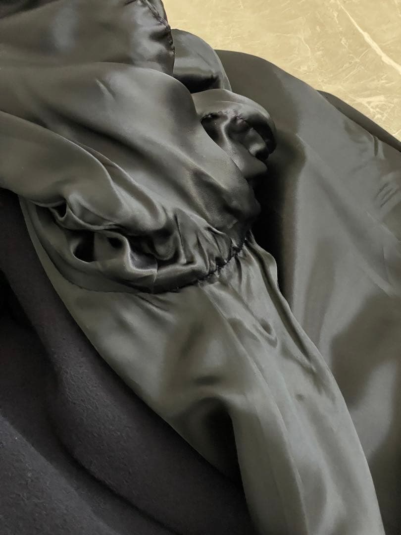 【サヴィル・ロウ】カシミヤ ダブルチェスターフィールドコート ネイビー