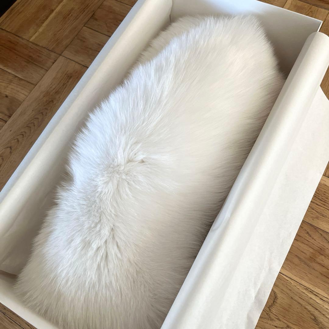 成人式 SAGA FUR ファー サガフォックス　ホワイト ショール　毛皮