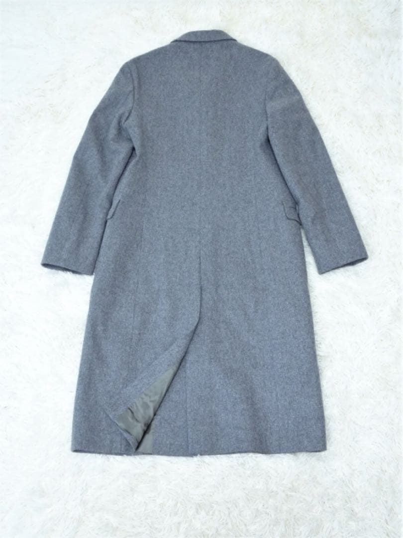 【ジル サンダー】ウールカシミヤ ロングコート チェスターコート グレー 34