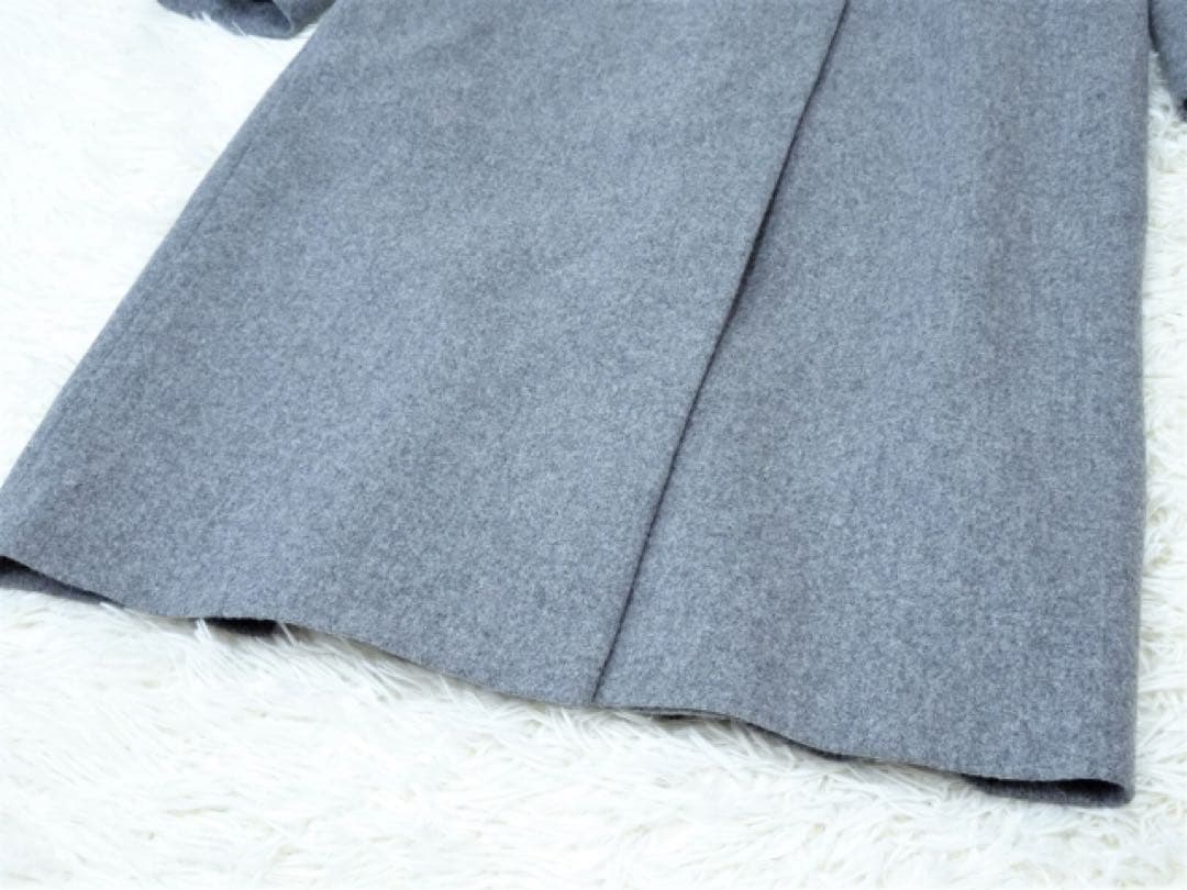 【ジル サンダー】ウールカシミヤ ロングコート チェスターコート グレー 34