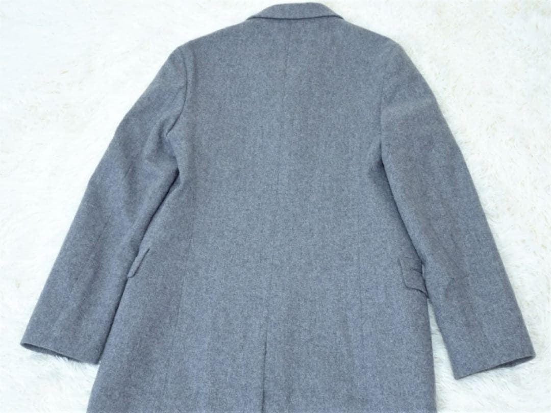【ジル サンダー】ウールカシミヤ ロングコート チェスターコート グレー 34