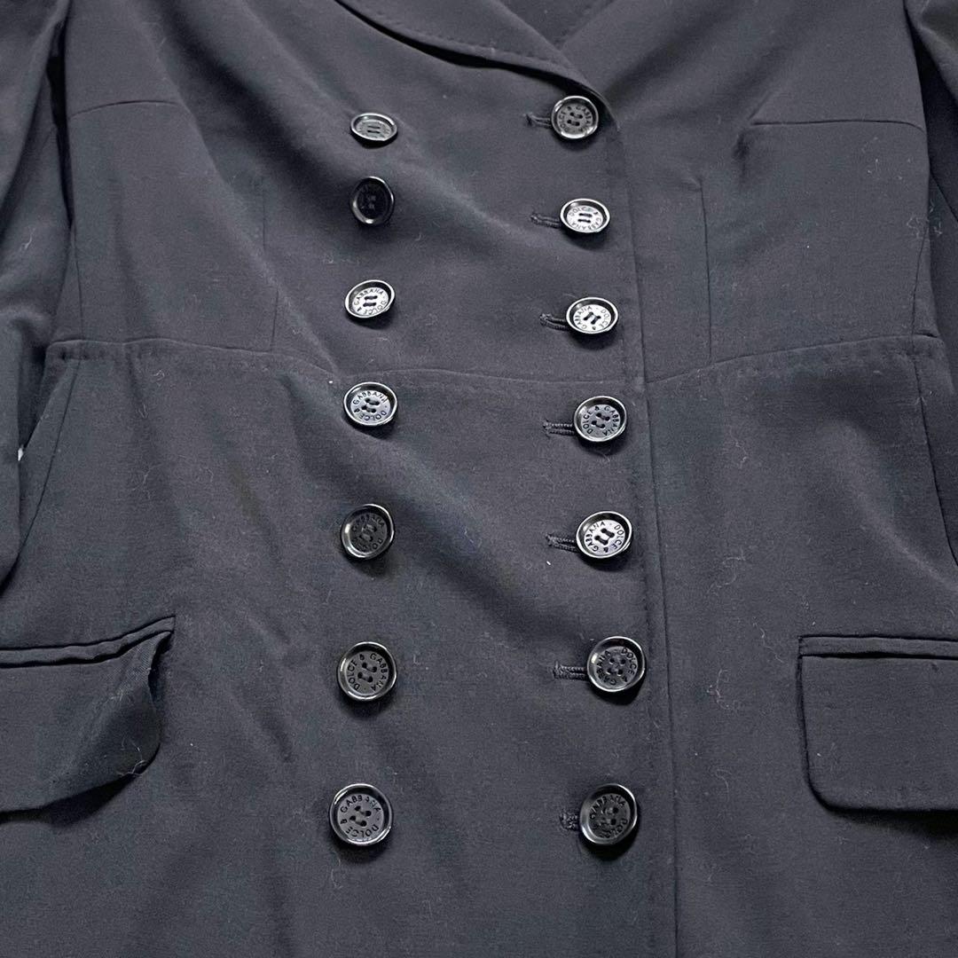 D&G DOLCE&GABBANA ブラックダブルブレスト14ボタンジャケット