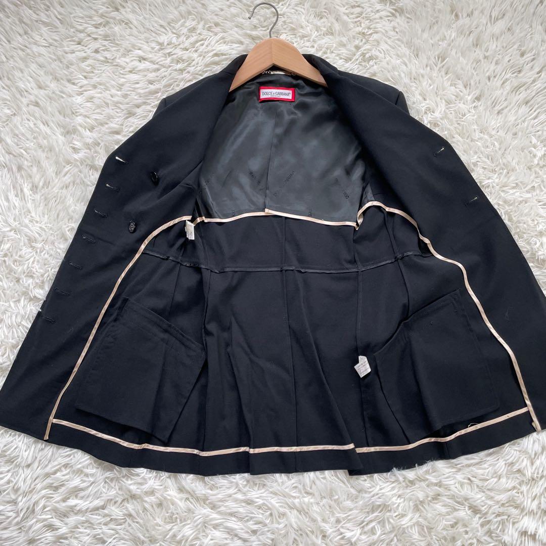 D&G DOLCE&GABBANA ブラックダブルブレスト14ボタンジャケット
