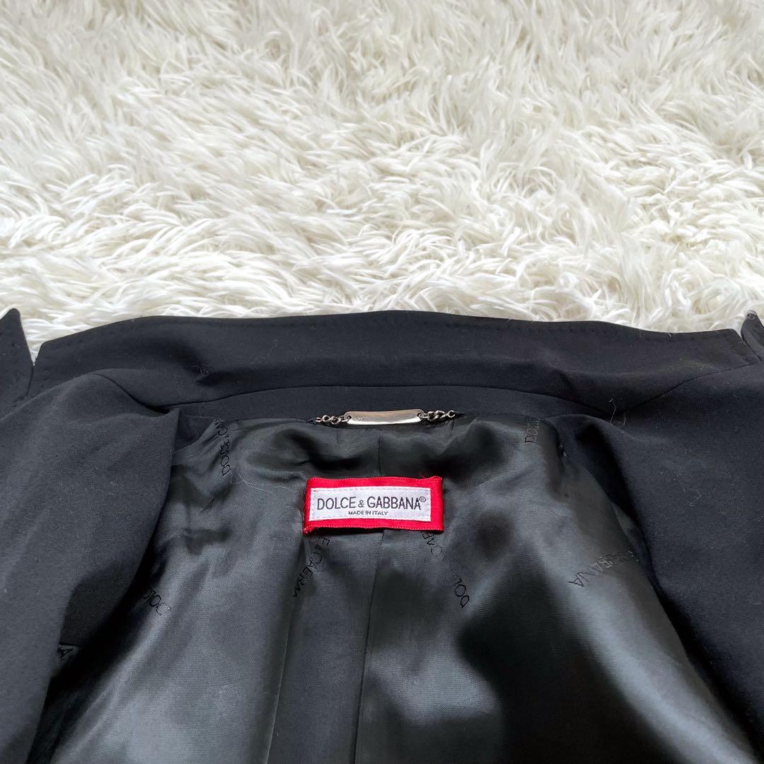 D&G DOLCE&GABBANA ブラックダブルブレスト14ボタンジャケット