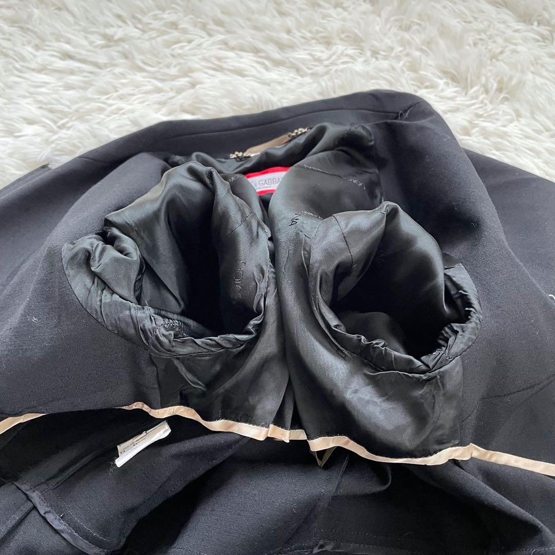 D&G DOLCE&GABBANA ブラックダブルブレスト14ボタンジャケット