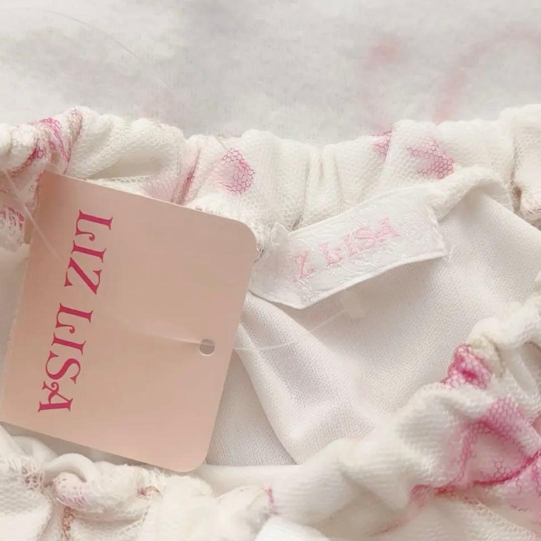 【タグ付】LIZLISA 総レース　花柄　ミニスカート　リボン