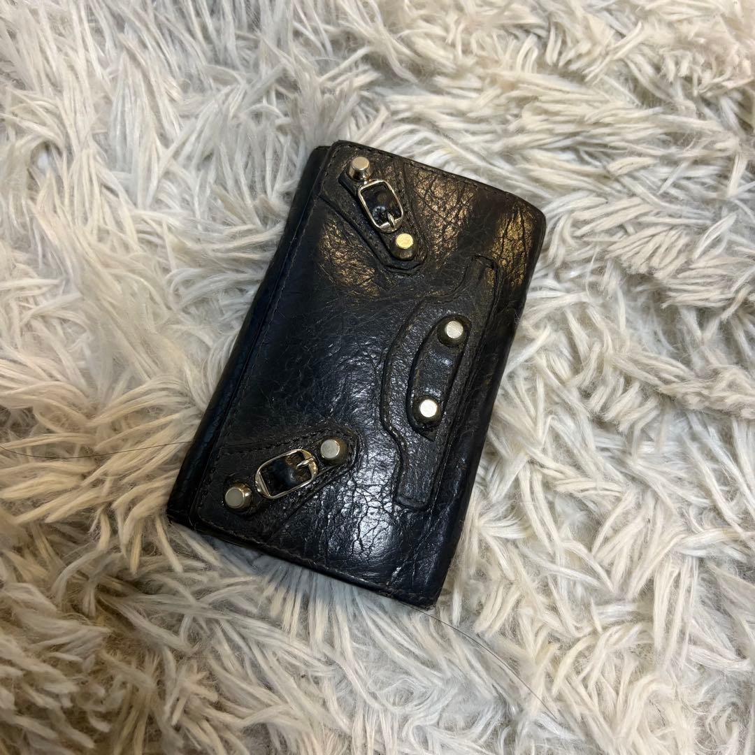 BALENCIAGA バレンシアガ レザー 6連キーケース グレー ユニセックス