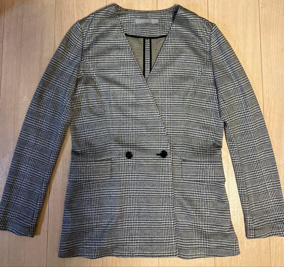美品　theory luxeセオリーリュクスノーカラージャケット