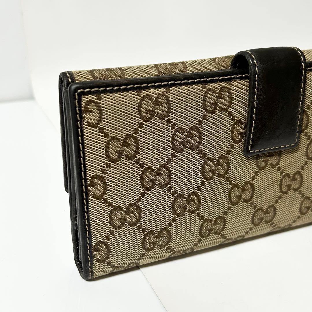 GUCCI 256933 2184 シェリーライン リボン 二つ折り 長財布
