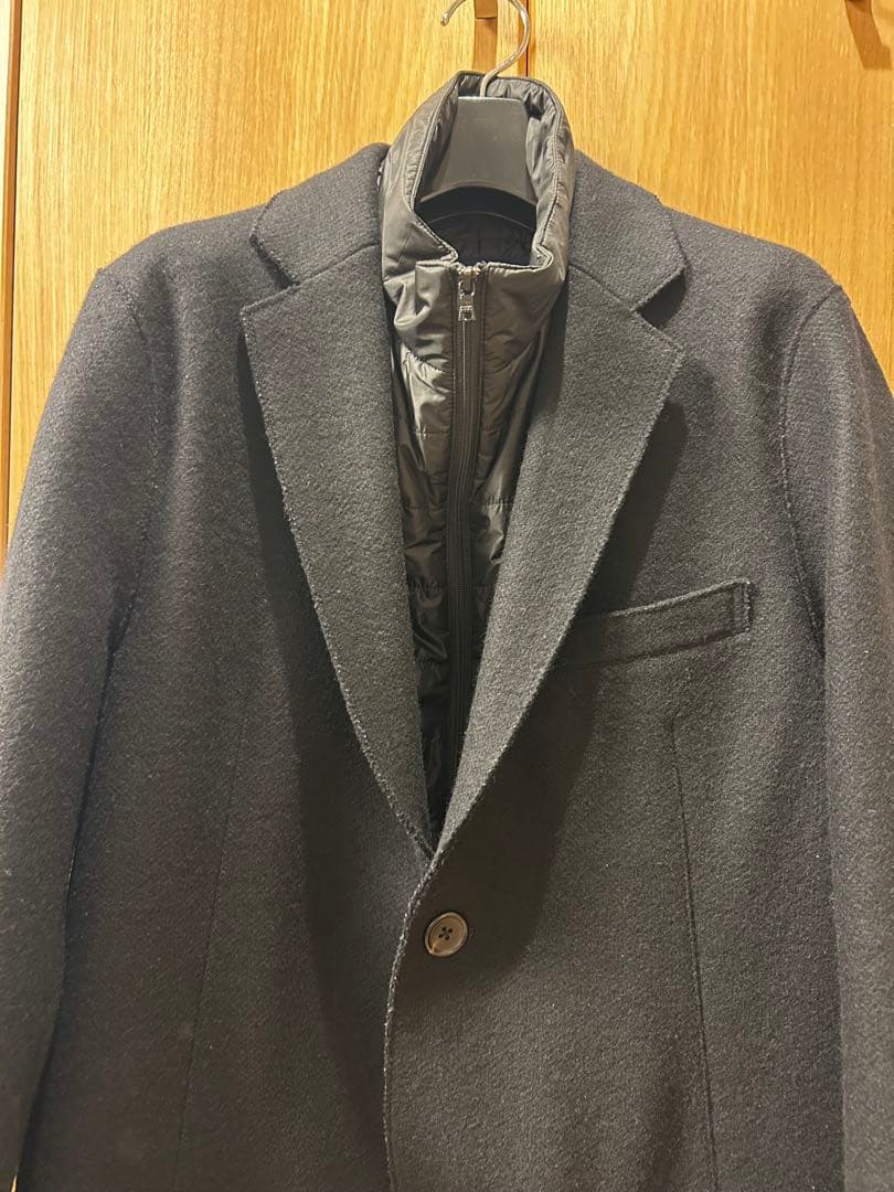 haru濃紺ウール チェスターコート