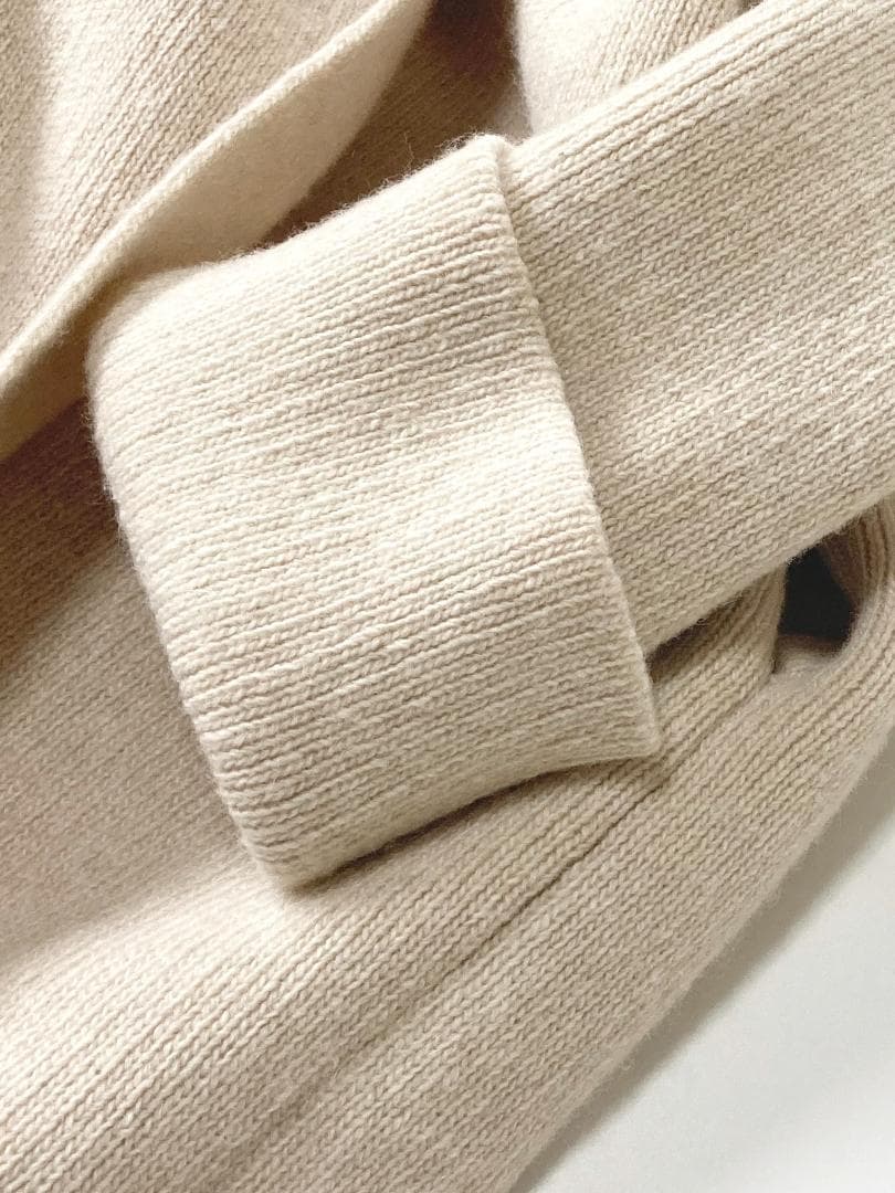 美品IENAイエナ美シルエット上質ウールカシミヤニットガウンコート♪