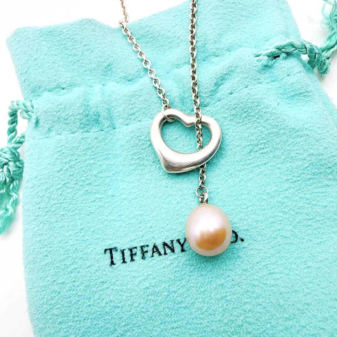 3008-1 保存袋付き美品✨Tiffany ラリアット　ネックレス