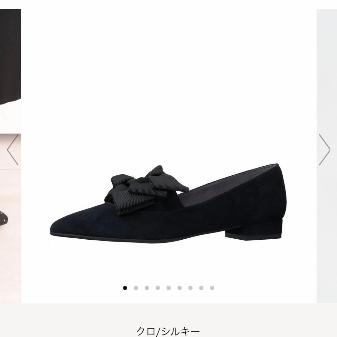 ダブルリボンがキュート♪ポインテッドトゥフラット