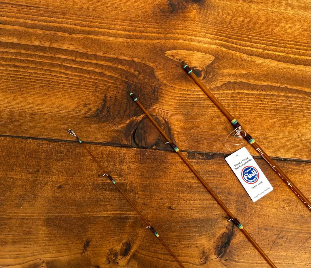 トラウトロッド　パックロッド　グラスロッド　クリアブラウン　FUJIガイド
