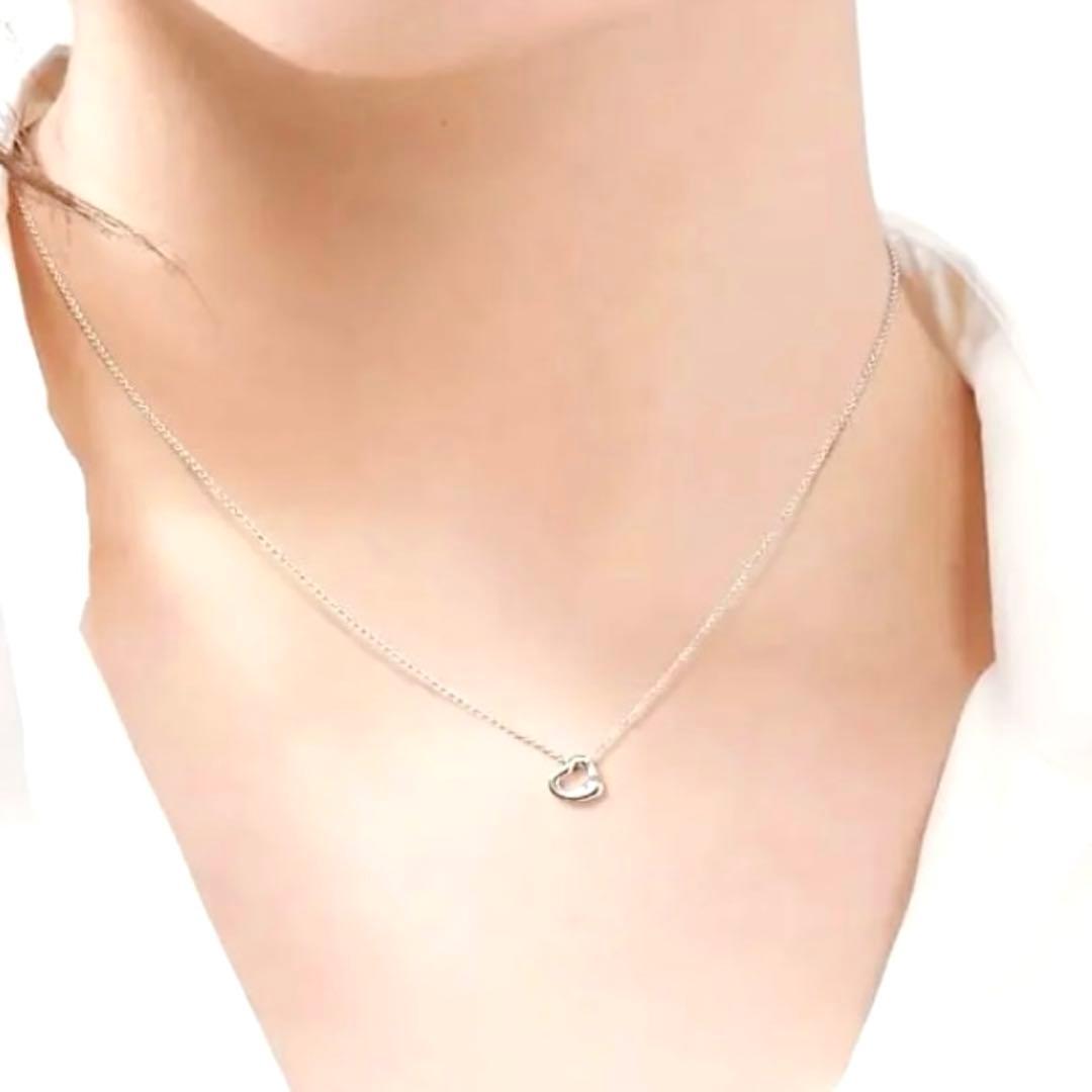 新品✨ティファニーオープンハートネックレスシルバー　オンライン限定7㎜プレゼント