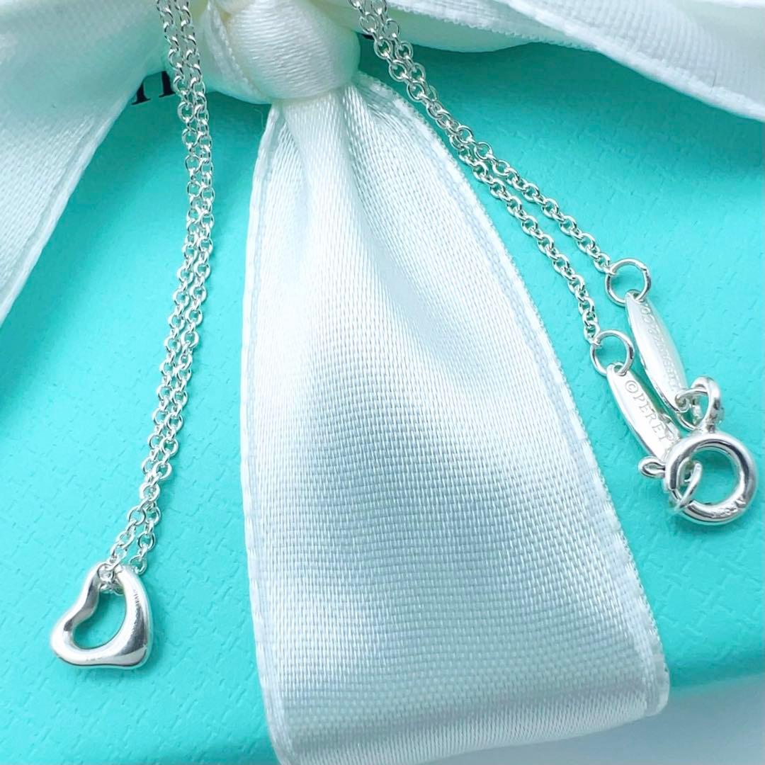新品✨ティファニーオープンハートネックレスシルバー　オンライン限定7㎜プレゼント
