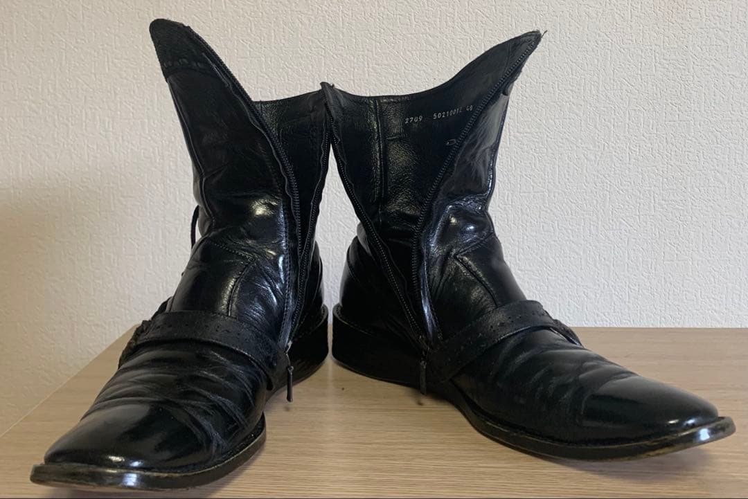 RT 111297専用alfredoBANNISTERレザーブーツ ブラック