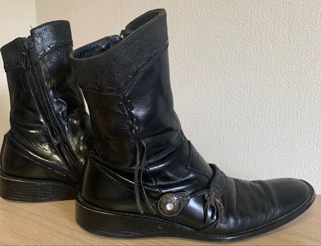 RT 111297専用alfredoBANNISTERレザーブーツ ブラック