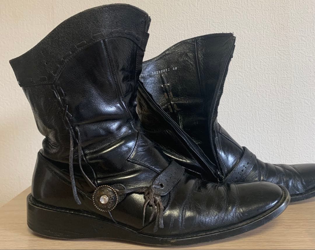 RT 111297専用alfredoBANNISTERレザーブーツ ブラック