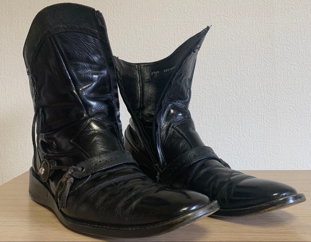 RT 111297専用alfredoBANNISTERレザーブーツ ブラック