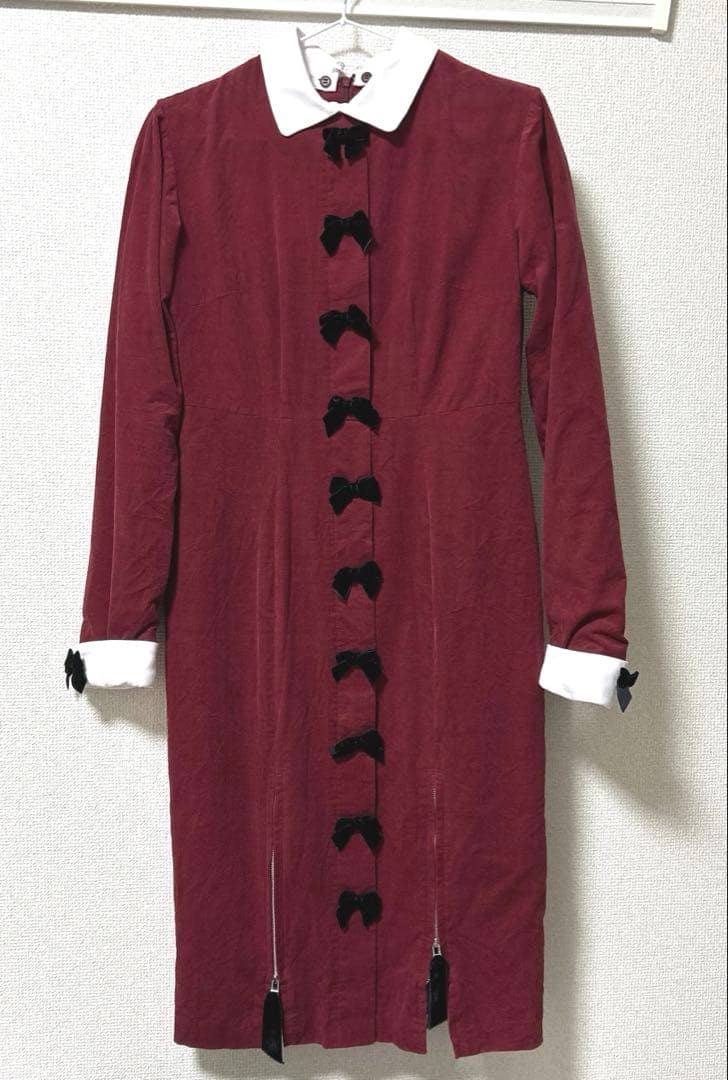 PAMEO POSE Ribbon Call Dress ワンピース 赤 レッド