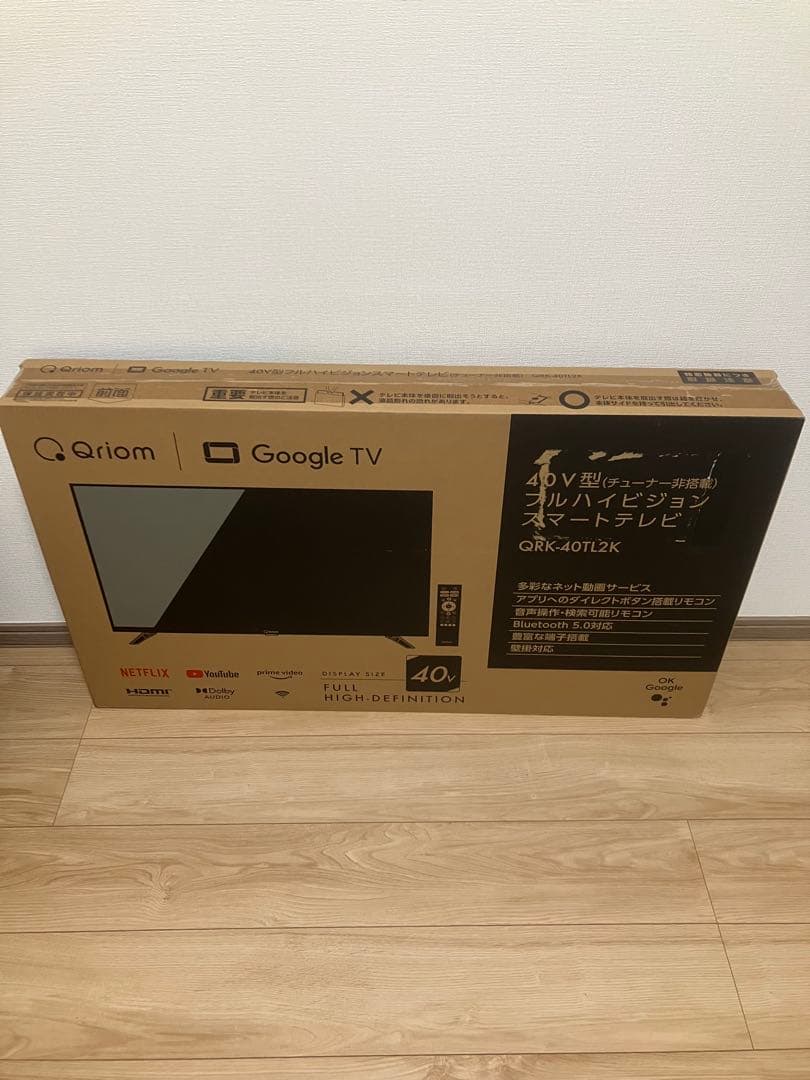 【新品未使用】Qriom QRK-40TL2K 40V型スマートテレビ