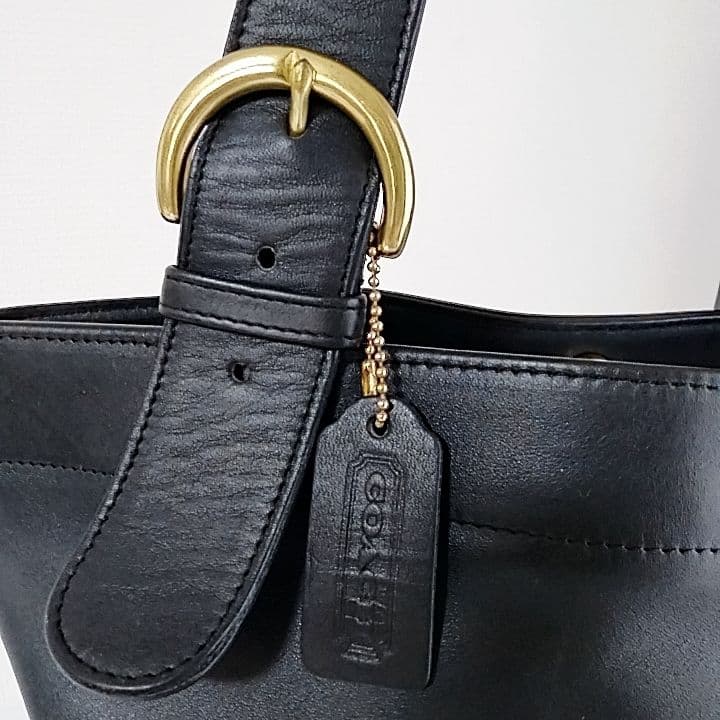 希少美品　オールドコーチ ネイビー　高級レザートートバッグ　大容量　A4　肩掛け