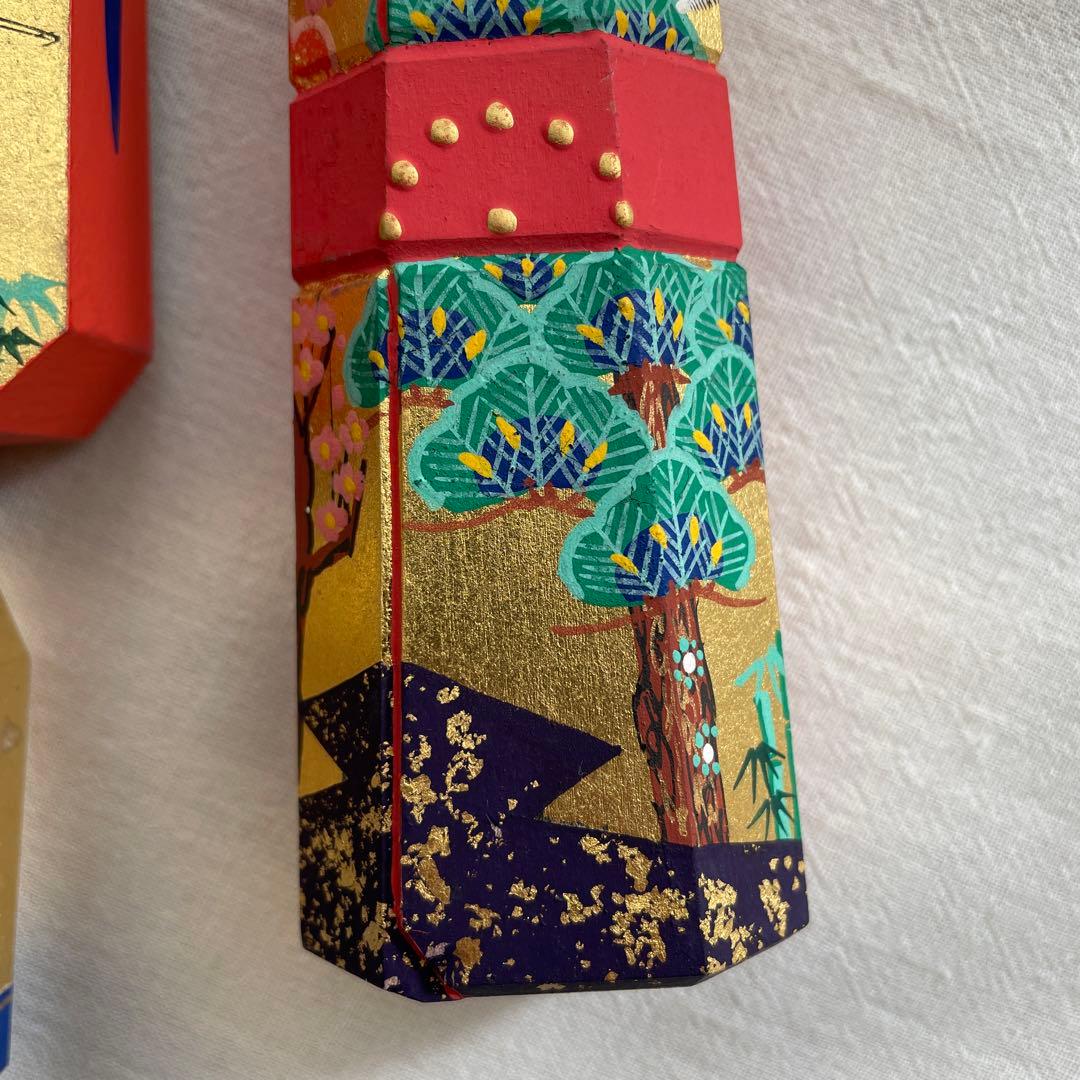 奈良一刀彫り　雛人形　川口神泉　立雛　雛祭り　ひな祭り　共箱付き　伝統工芸　木彫