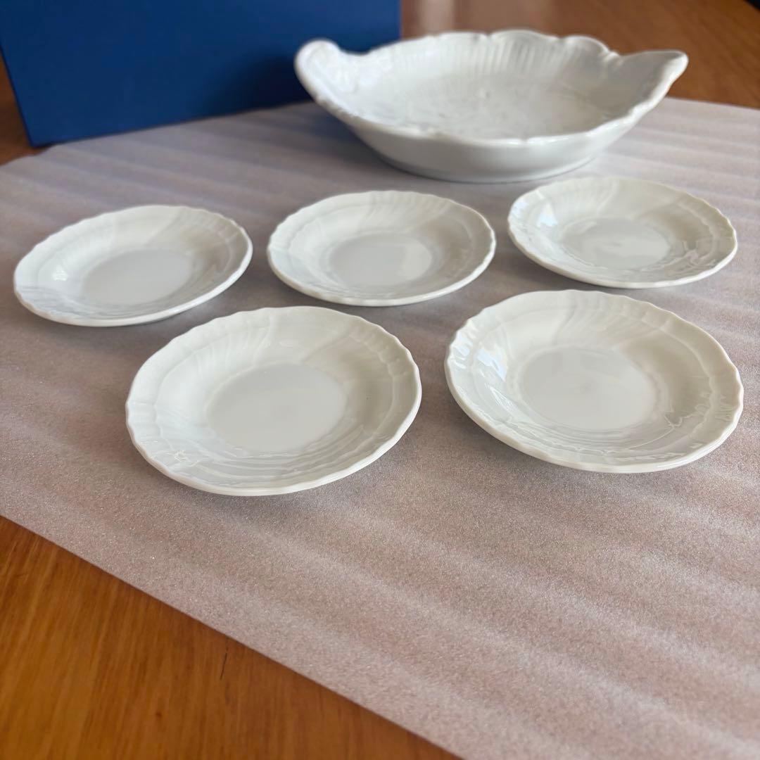 リチャードジノリ ベッキオホワイト 豆皿5枚&シェルディッシュ セット