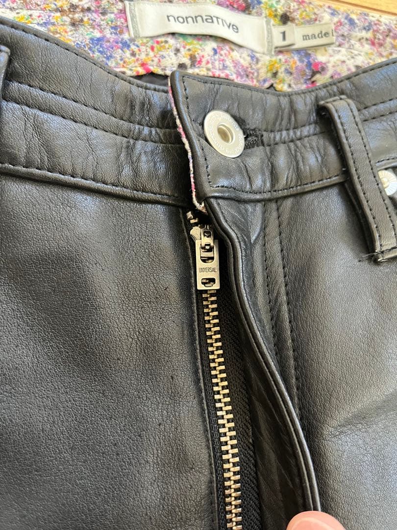 nonnative カウレザーブラックレザーパンツ サイズ1 ノンネイティブ
