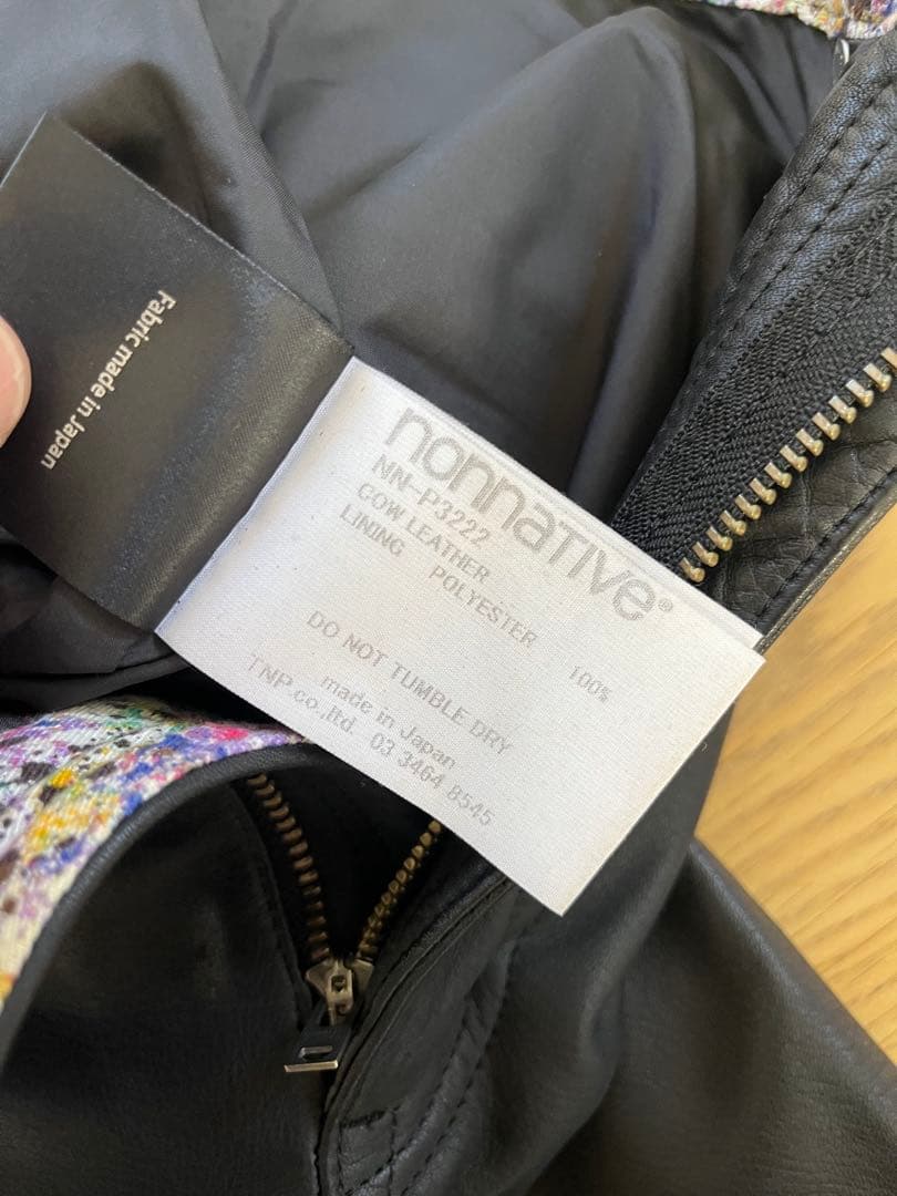 nonnative カウレザーブラックレザーパンツ サイズ1 ノンネイティブ