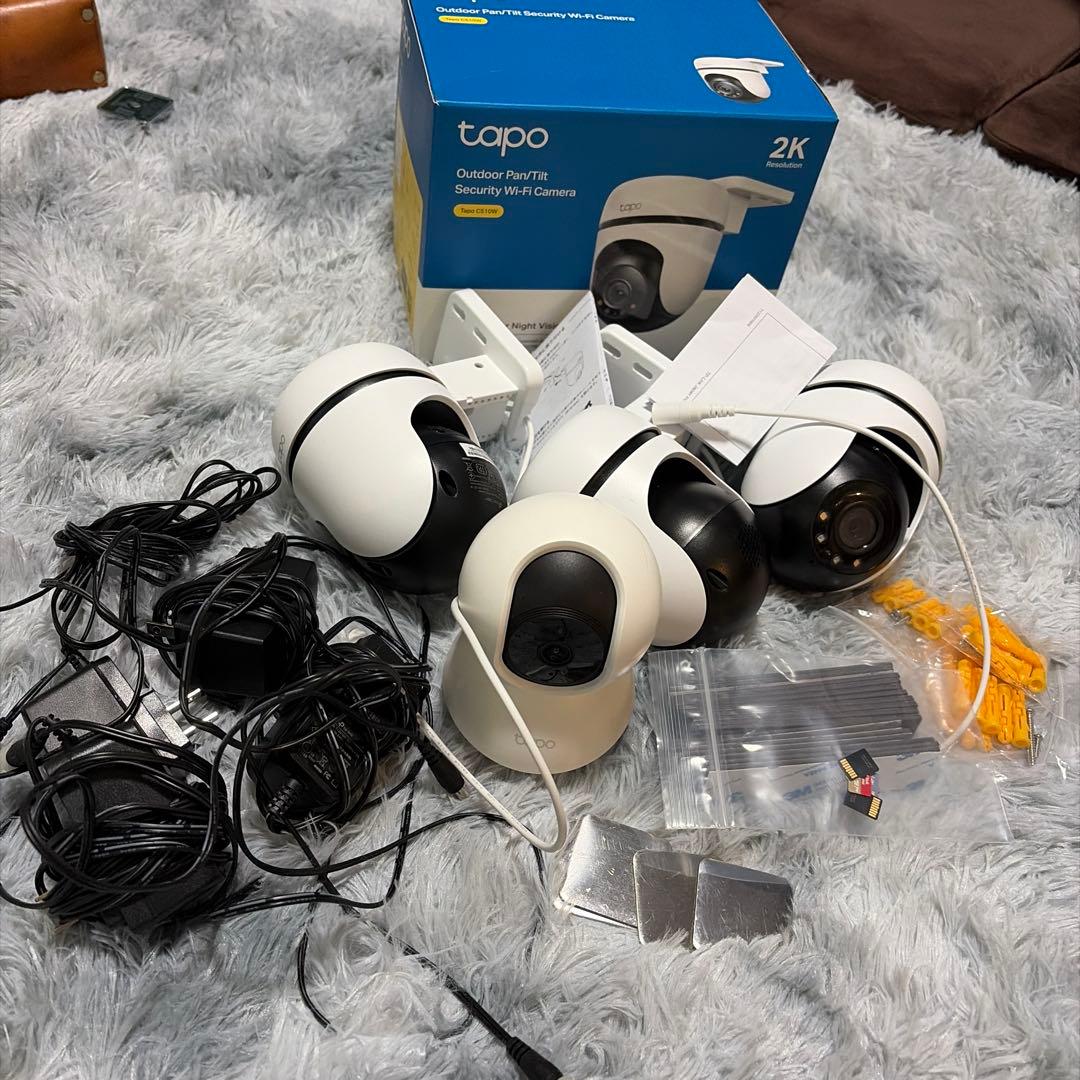 Tapo 屋内外防犯カメラ4台セット　C200 C510W MicroSD付き