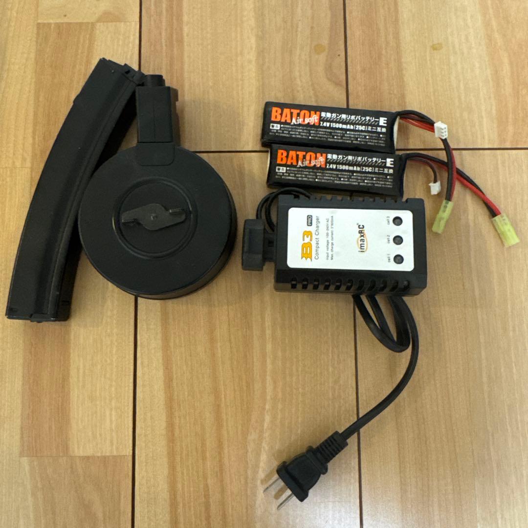 【緊急値下げ】東京マルイ HK MP5A4 多弾/ドラム/バッテリー2個/充電器