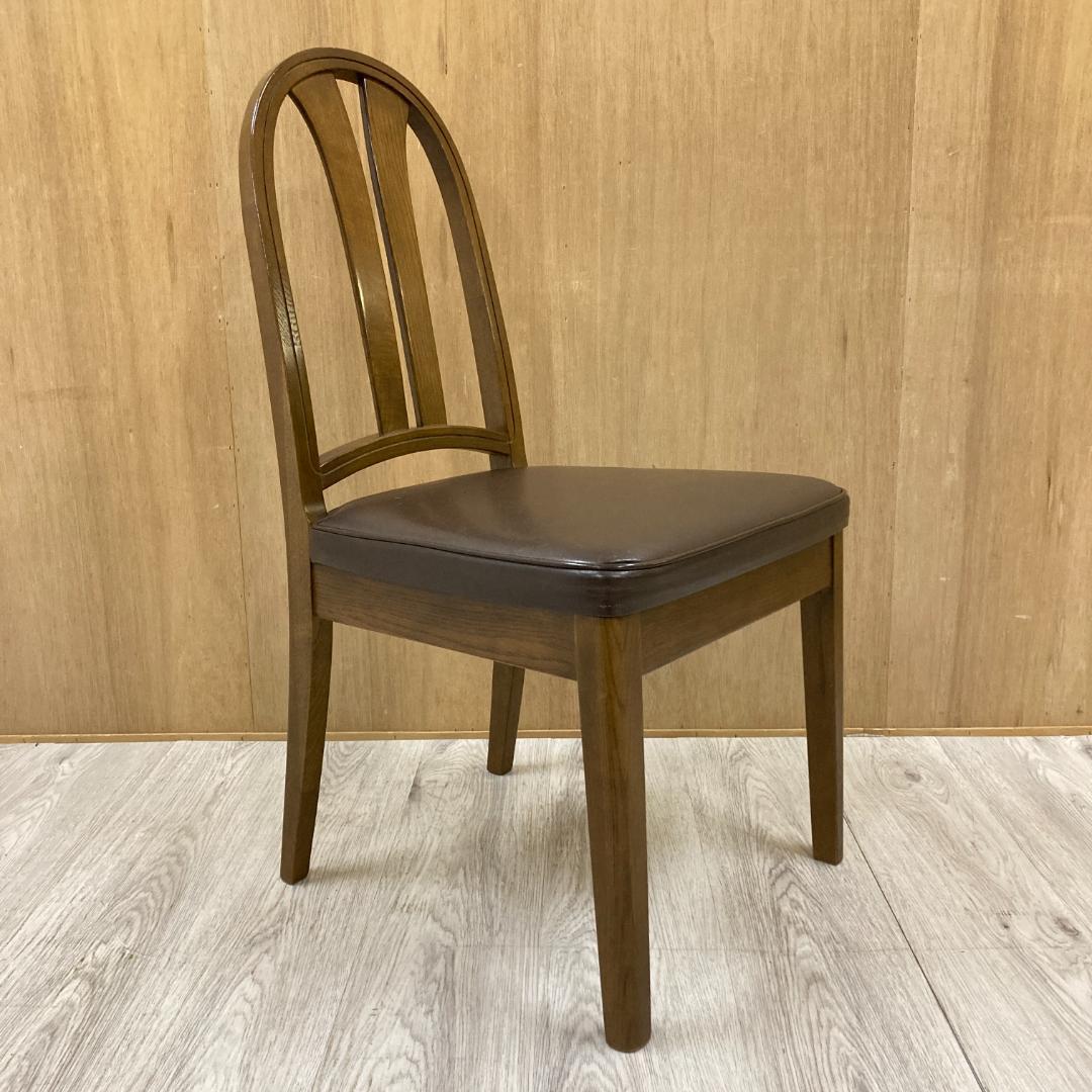 【飛騨産業】HIDA キツツキ　ダイニングチェア　椅子　革張り　A