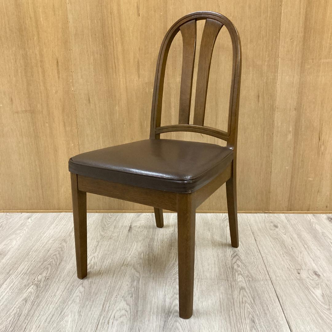 【飛騨産業】HIDA キツツキ　ダイニングチェア　椅子　革張り　A