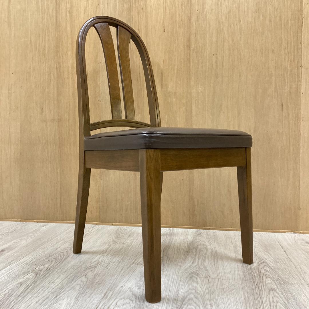 【飛騨産業】HIDA キツツキ　ダイニングチェア　椅子　革張り　A