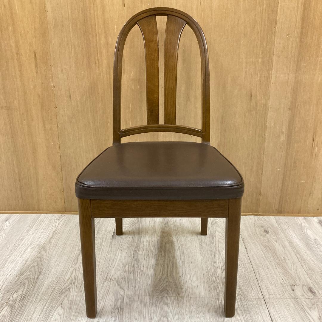 【飛騨産業】HIDA キツツキ　ダイニングチェア　椅子　革張り　A