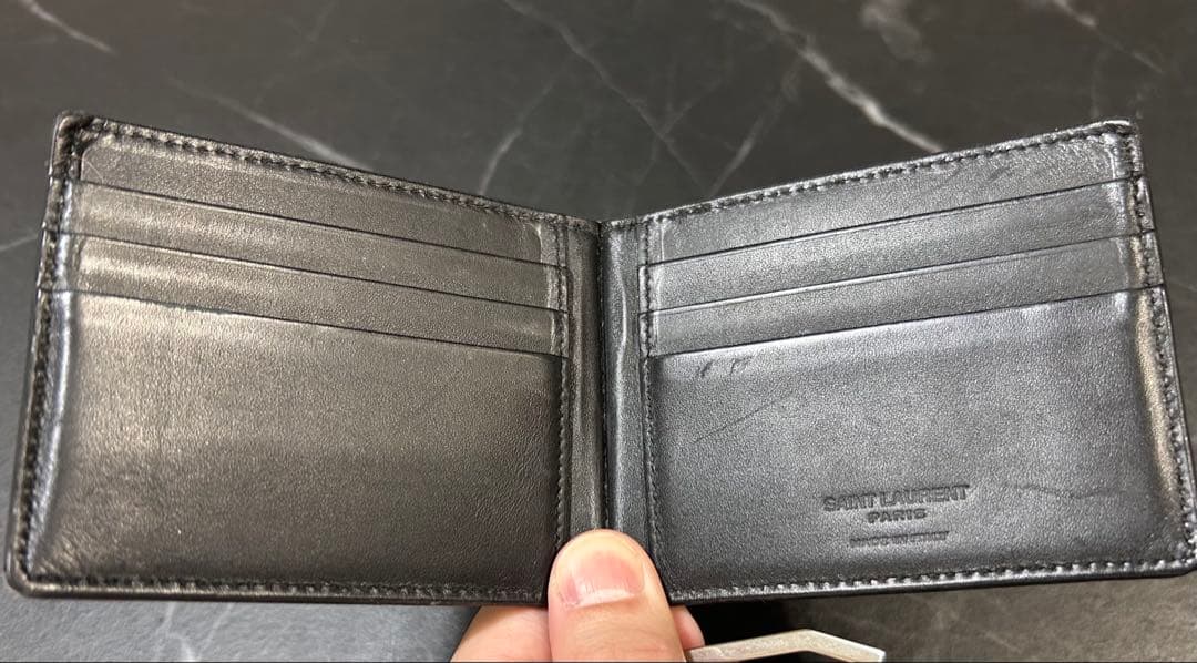 SAINT LAURENT クロコダイルレザー マネークリップ