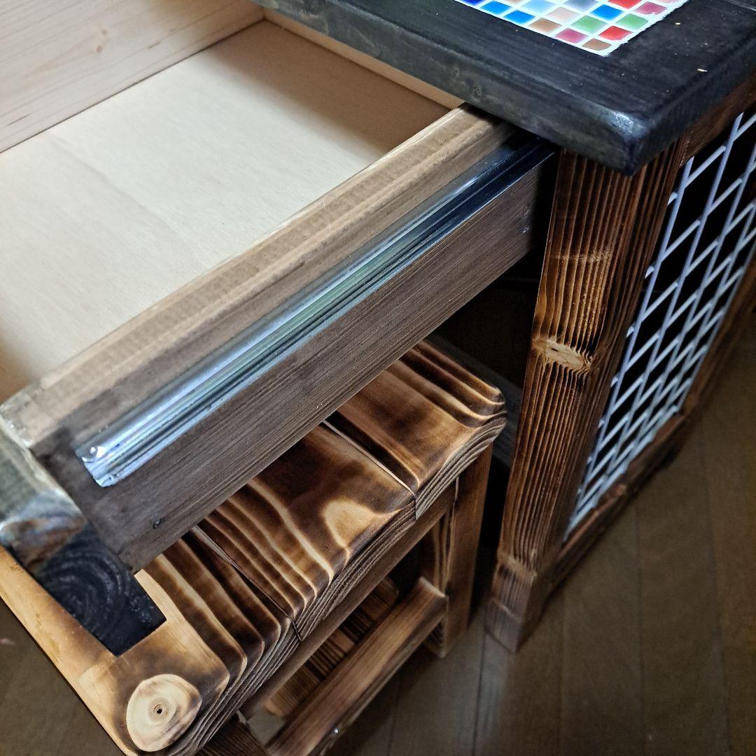 ガーデンテーブル&スツールセット ハンドメイド　期間限定値下中