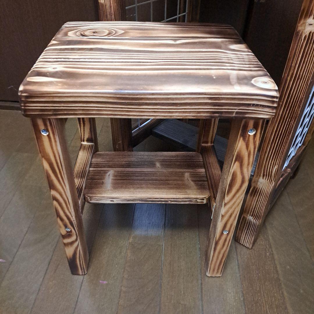 ガーデンテーブル&スツールセット ハンドメイド　期間限定値下中