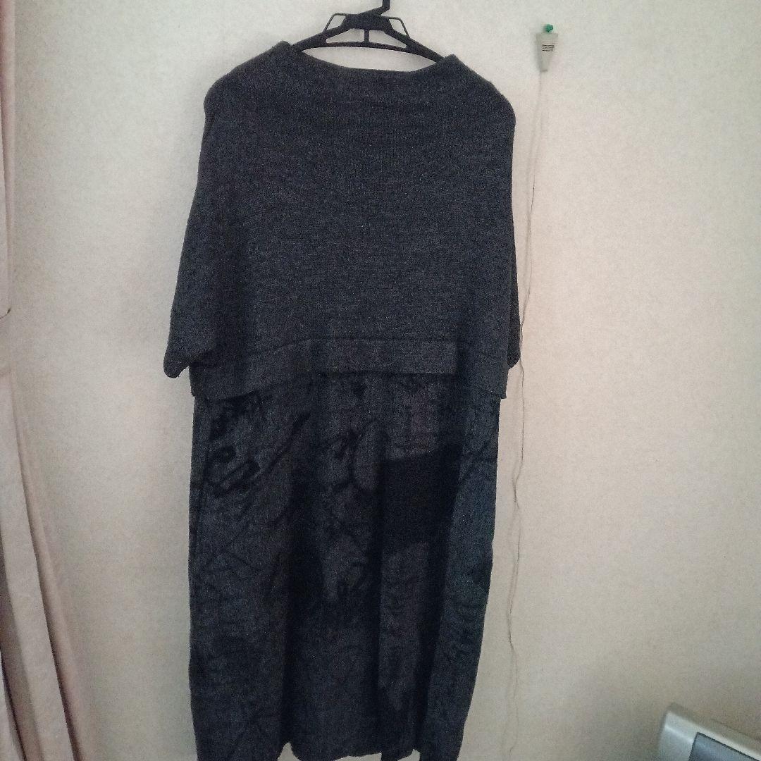 芽風　ニットチュニックワンピース