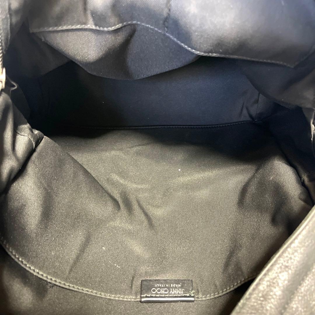 JIMMY CHOO WILMER BLACK レザー A4収納 バックパック