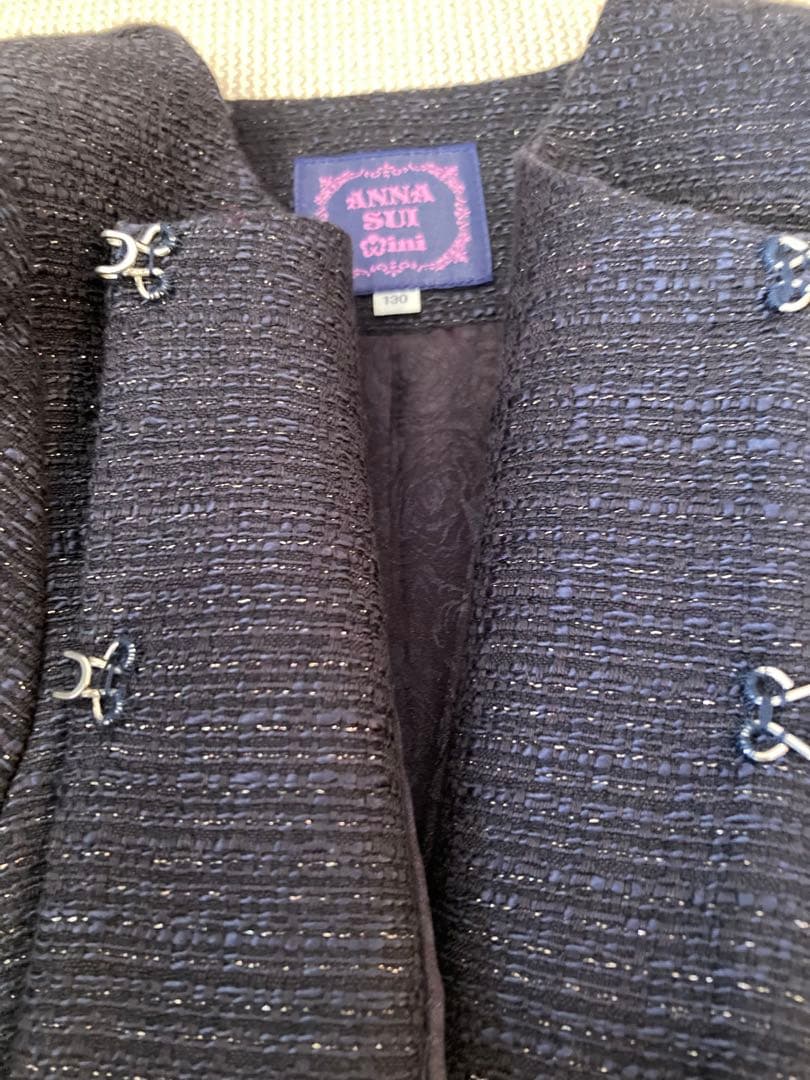 美品です　ANNA SUI mini ボレロ付フォーマル3点セット130